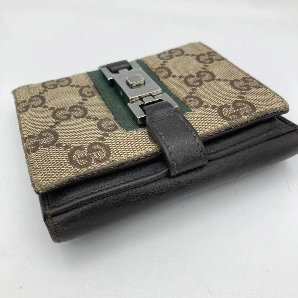 🤎🔹️GUCCI 🔹️purse Leather wallet Italy GG Canvas Brown Supreme - Picture 8 of 15